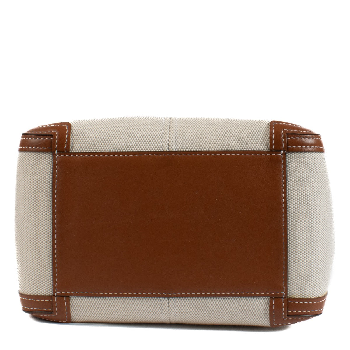 Shop safe online at Labellov in Antwerp, Brussels and Knokke this 100% authentic second hand Delvaux Natural/Tan Canvas Calf Trim So Cool Mini Bag