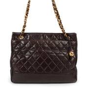 Chanel Vintage Timeless Quilted Lambskin Shopper Tote Bag