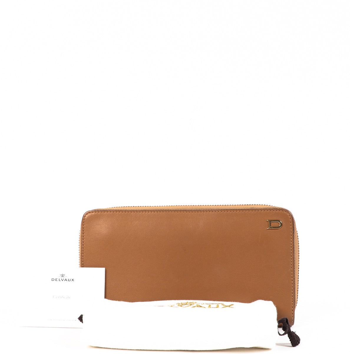 Buy an authentic second-hand Delvaux Camel Leather Wallet in very good condition at Labellov in Antwerp.