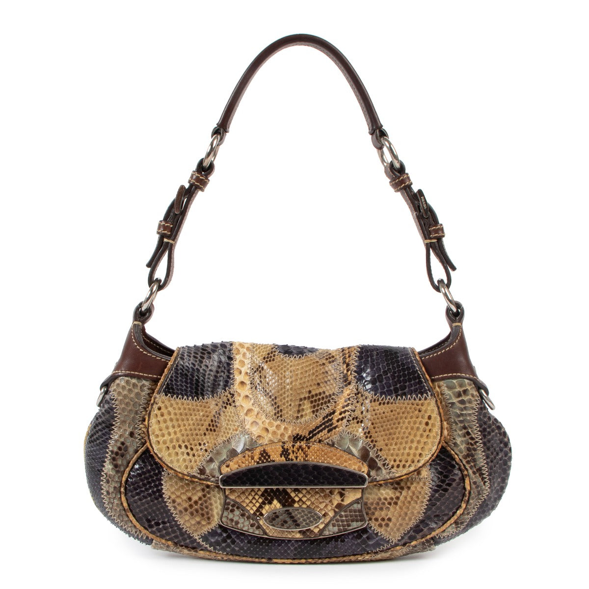 Prada Python Patchwork Shoulder Bag