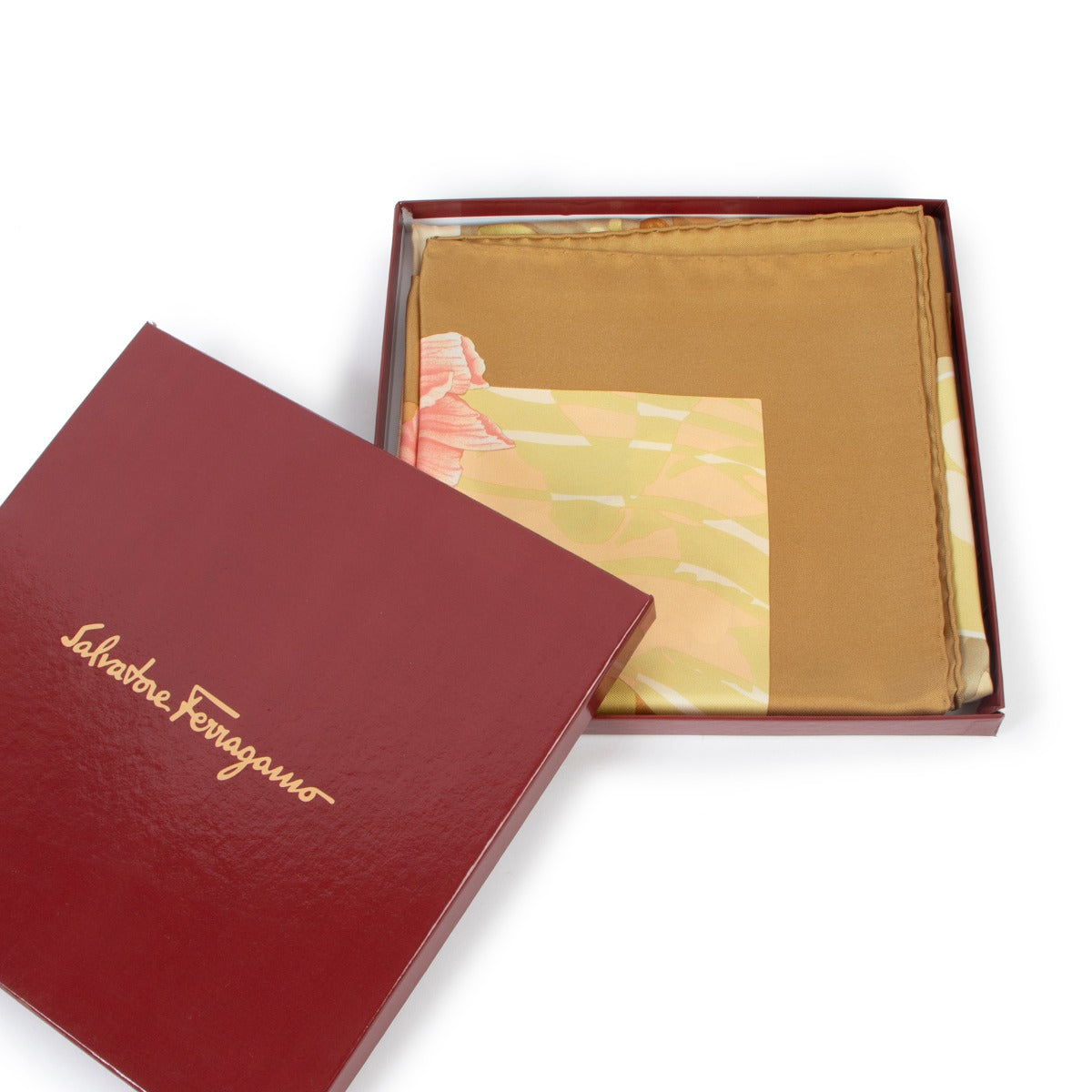 Salvatore Ferragamo Beige Jungle Silk Scarf