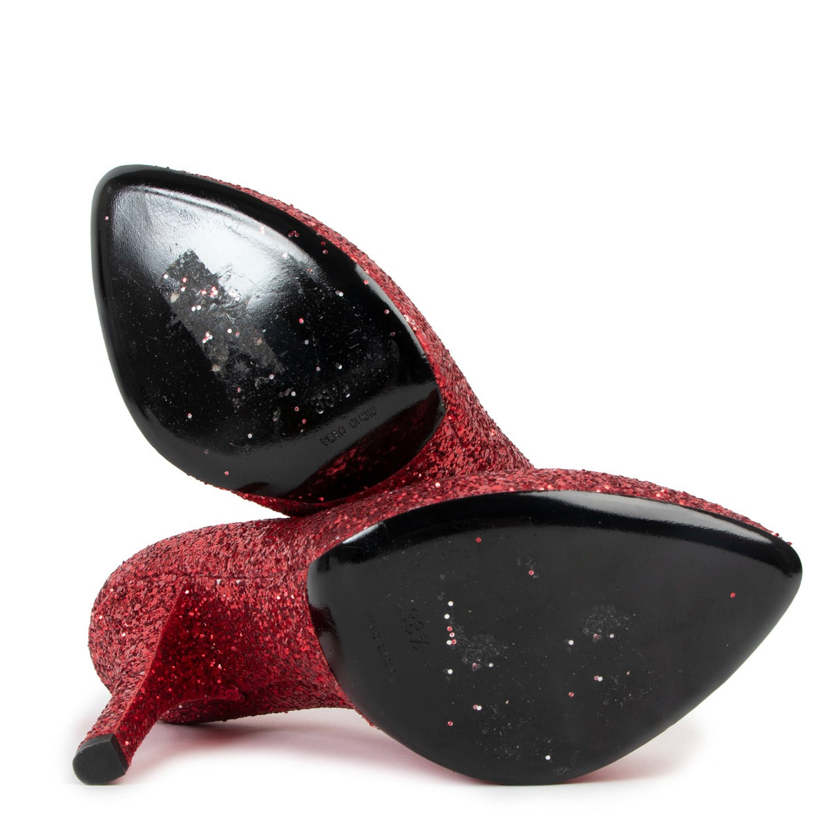 Dolce & Gabbana Red Glitter Encrusted Pumps