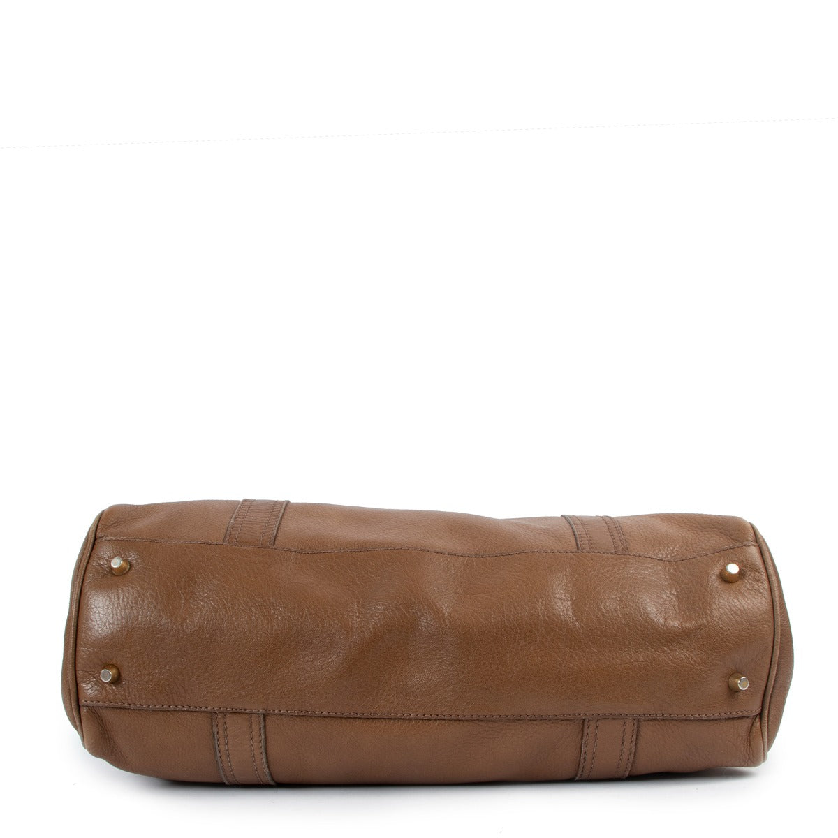 Burberry Camel Leather Belted Tote Bag