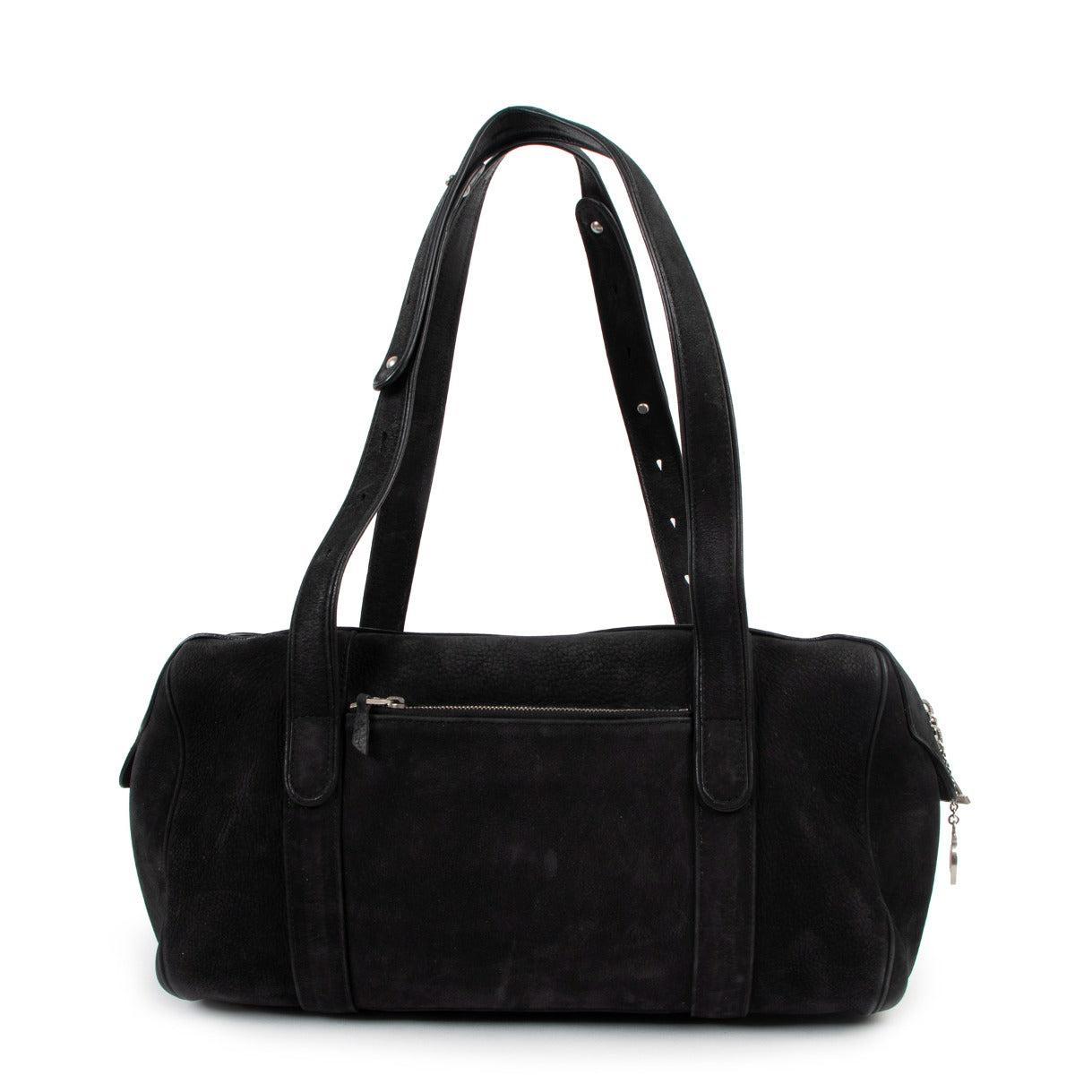 Delvaux Loft Santiag Black Nubuck Shoulder Bag