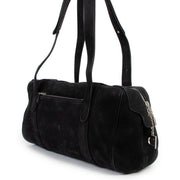 Delvaux Loft Santiag Black Nubuck Shoulder Bag