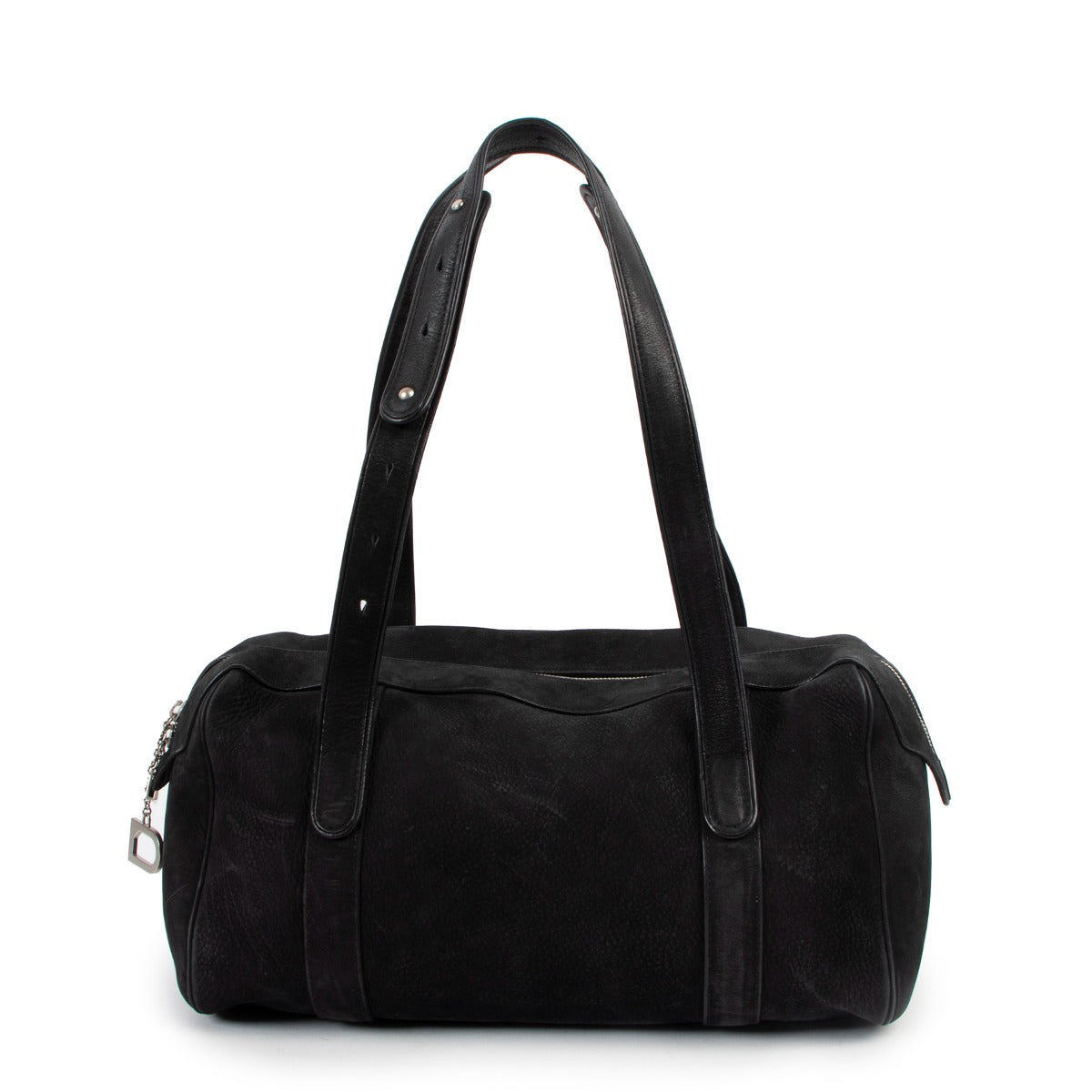 Delvaux Loft Santiag Black Nubuck Shoulder Bag