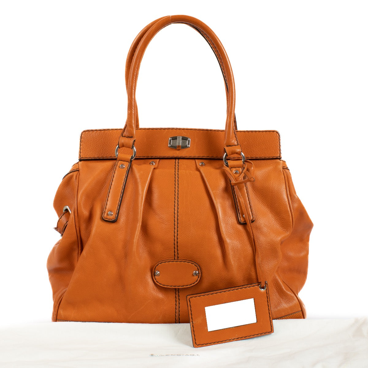 Authentic second hand Balenciaga Orange Le Dix Shoulder Bag on Labellov.com