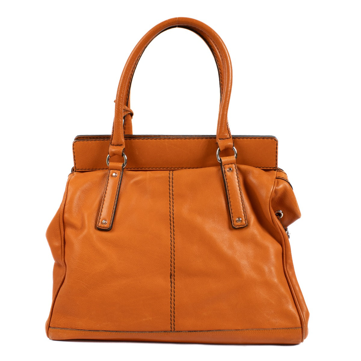 Authentic second hand Balenciaga Orange Le Dix Shoulder Bag on Labellov.com