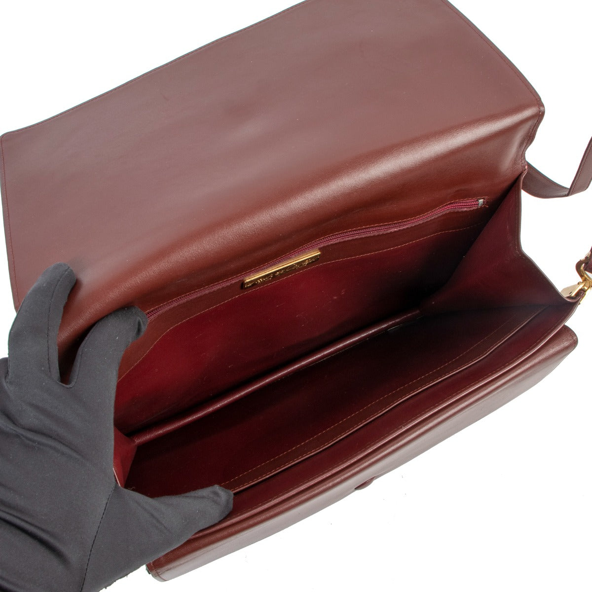 Must de Cartier Burgundy Vintage Shoulder Bag