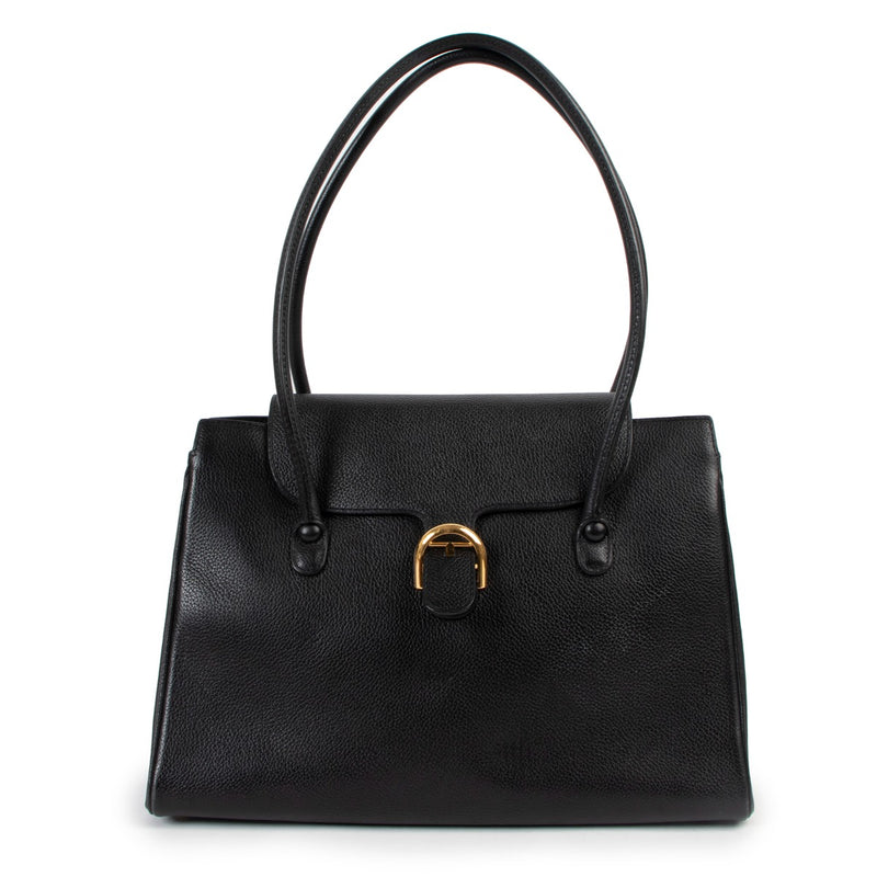 Delvaux Black Brillant Cabriolet PM Shoulder Bag