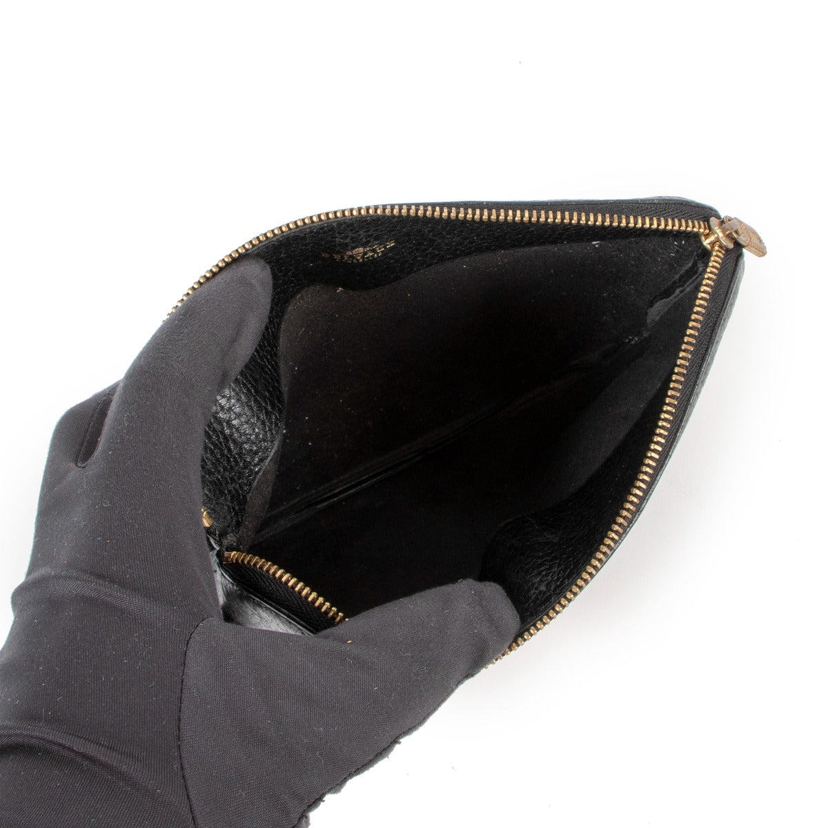 Delvaux Black Leather Pochette