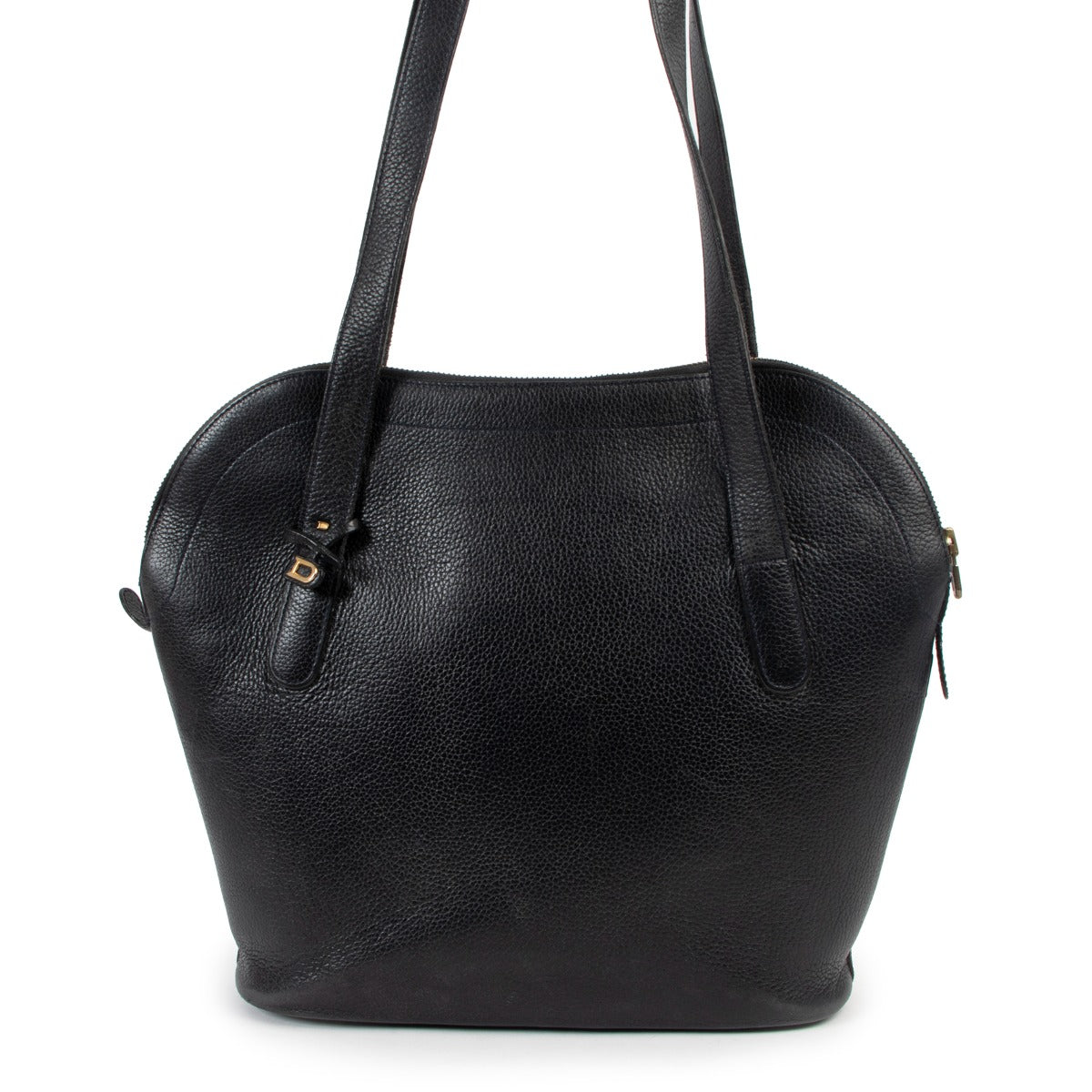 Delvaux Reflet Navy Blue Leather Shoulder Bag