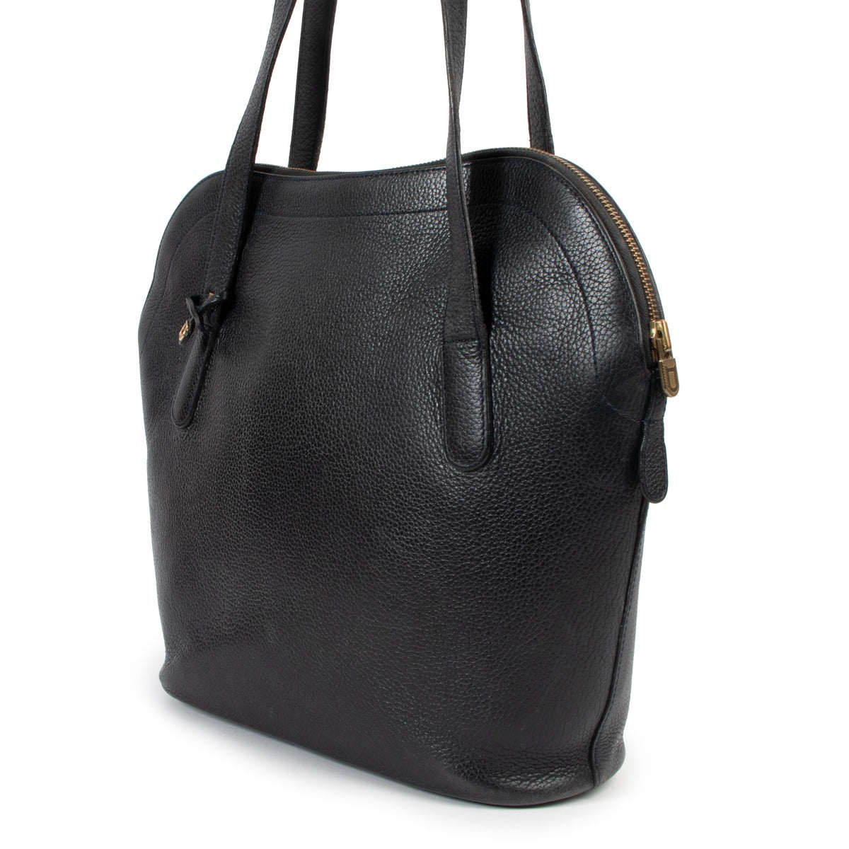 Delvaux Reflet Navy Blue Leather Shoulder Bag