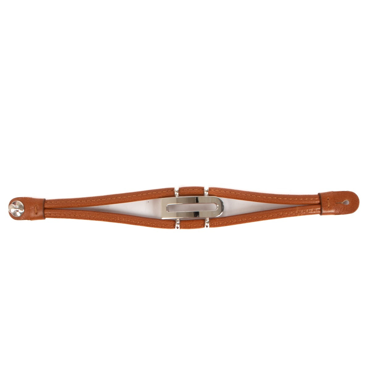 Delvaux Camel Leather D Bracelet