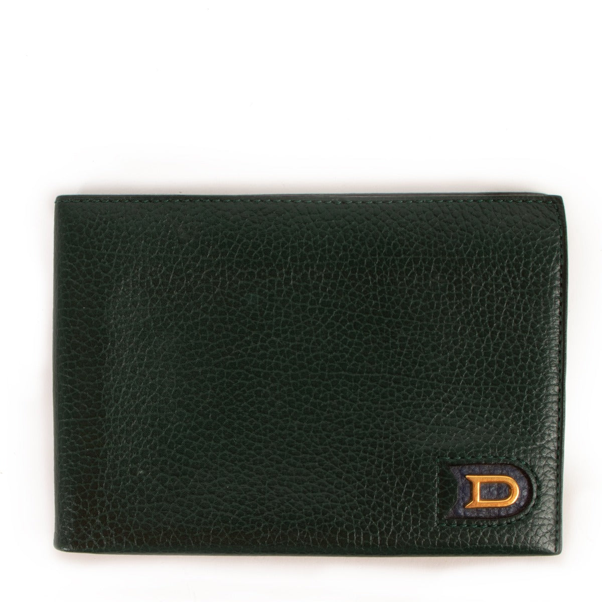 Delvaux Green Leather Bi-fold Wallet