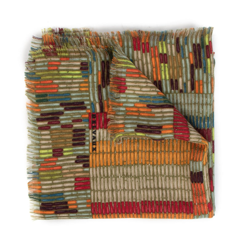 Very good condition wool cashmere scarf striped delvaux labellov anwerp