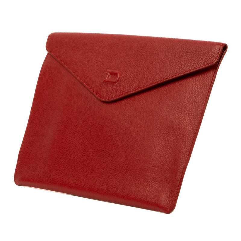Buy real authentic Delvaux Red Leather Envelope Clutch safe online at Labellov.com or in Brussels, Knokke and Antwerp