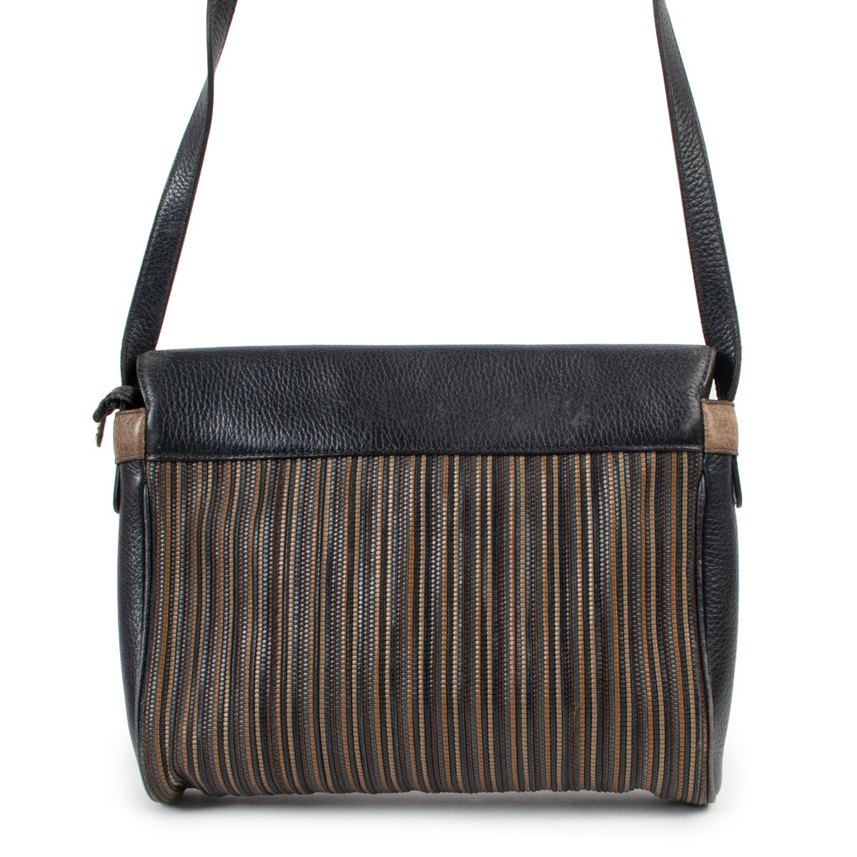 Delvaux Multicolor Toile de Cuir Turnlock Crossbody Bag