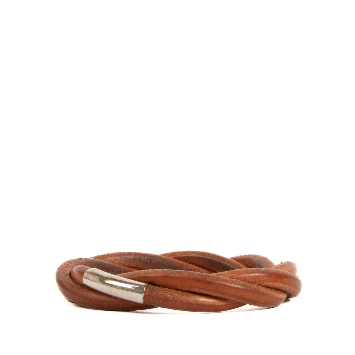 Hermès Natural Leather Torsade Bracelet