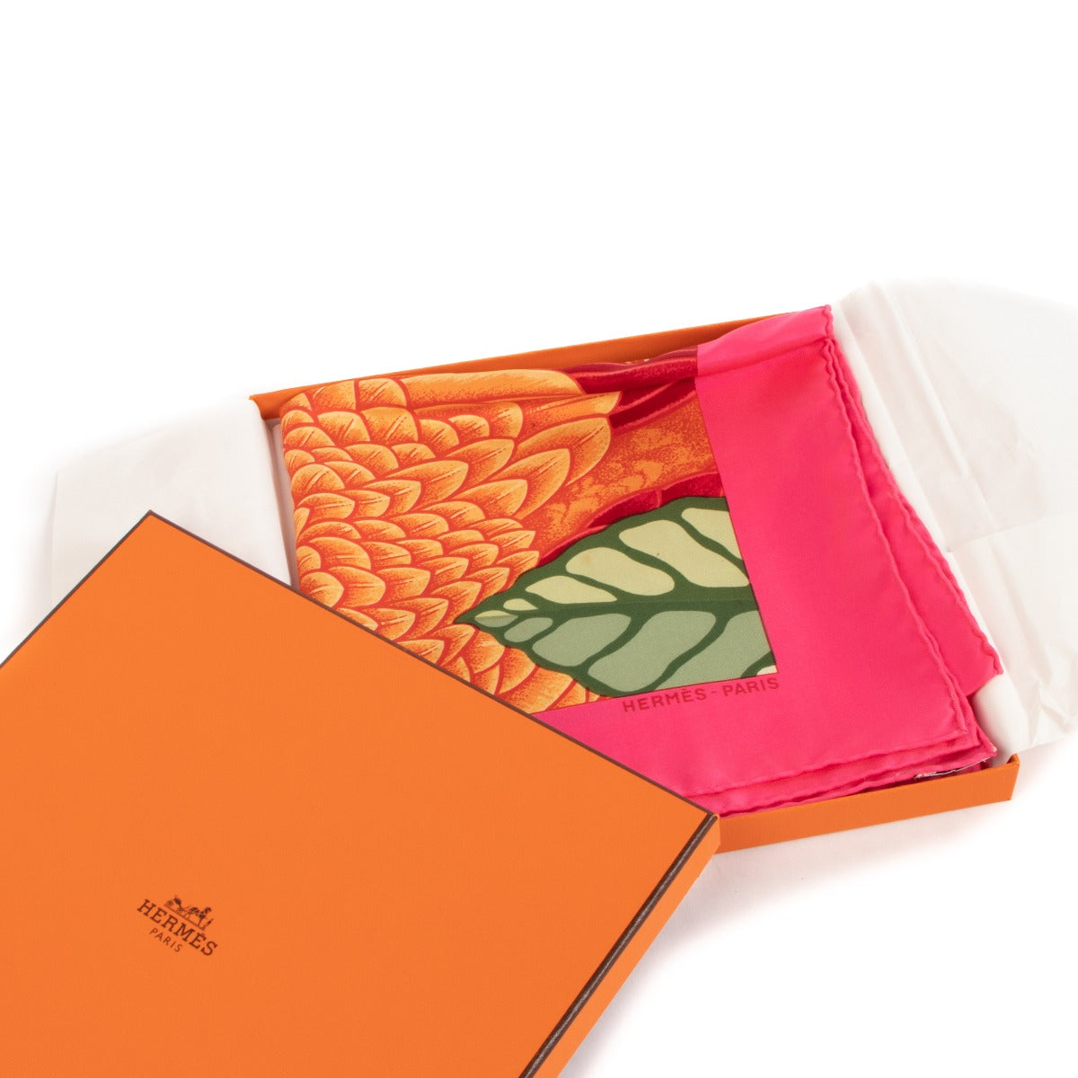 Hermès Pink Les Perroquets Silk Scarf