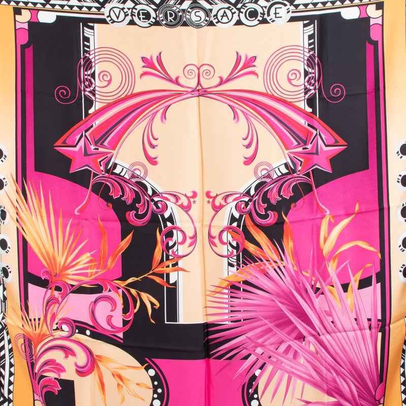 Versace Multicolor Print Silk Scarf