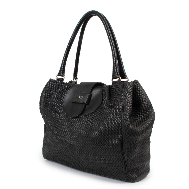 Shop now for your pre-loved, 100% authentic Delvaux Black Toile De Cuire Shoulder bag at Labellov in Antwerp