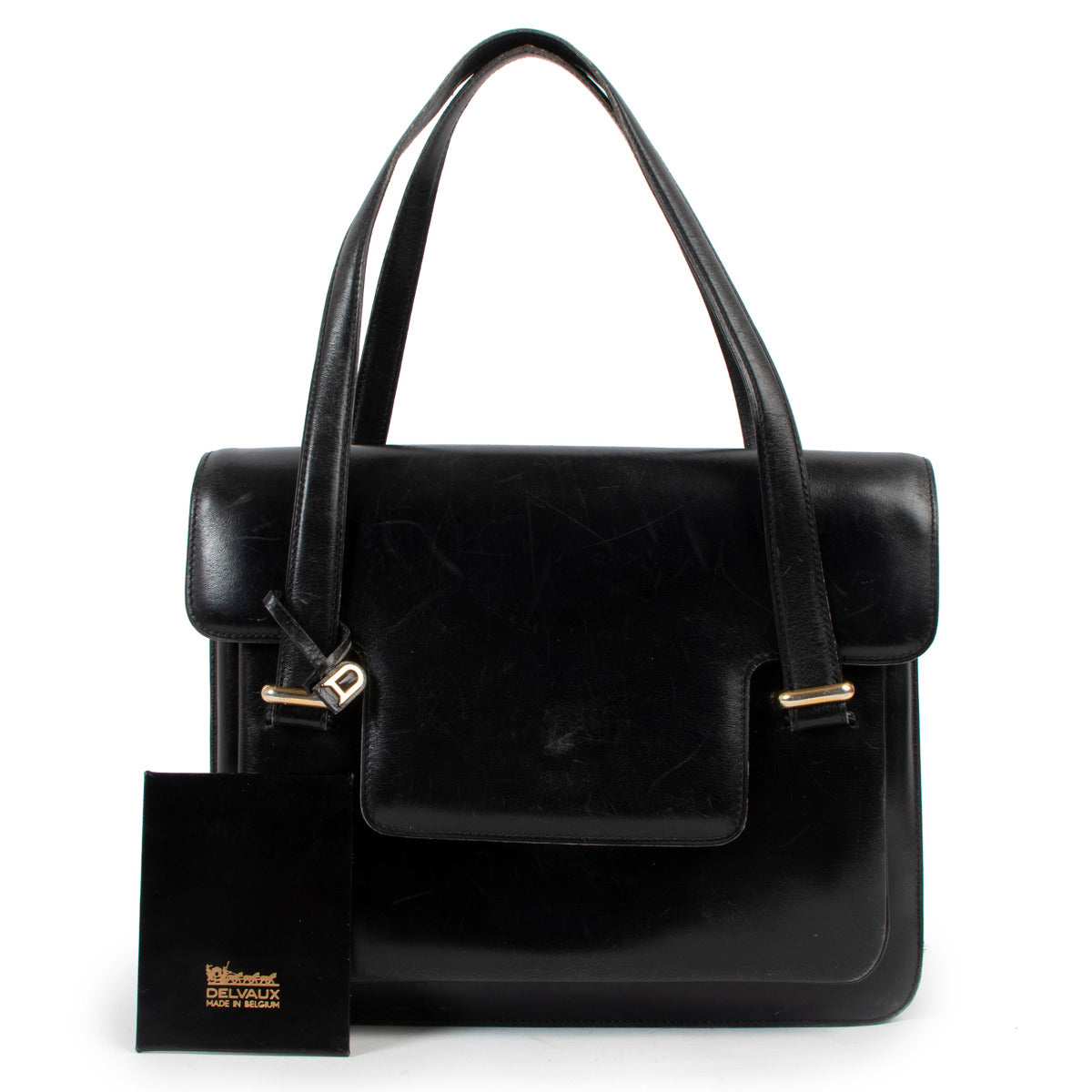 Delvaux Black Box Calf Vintage Handbag