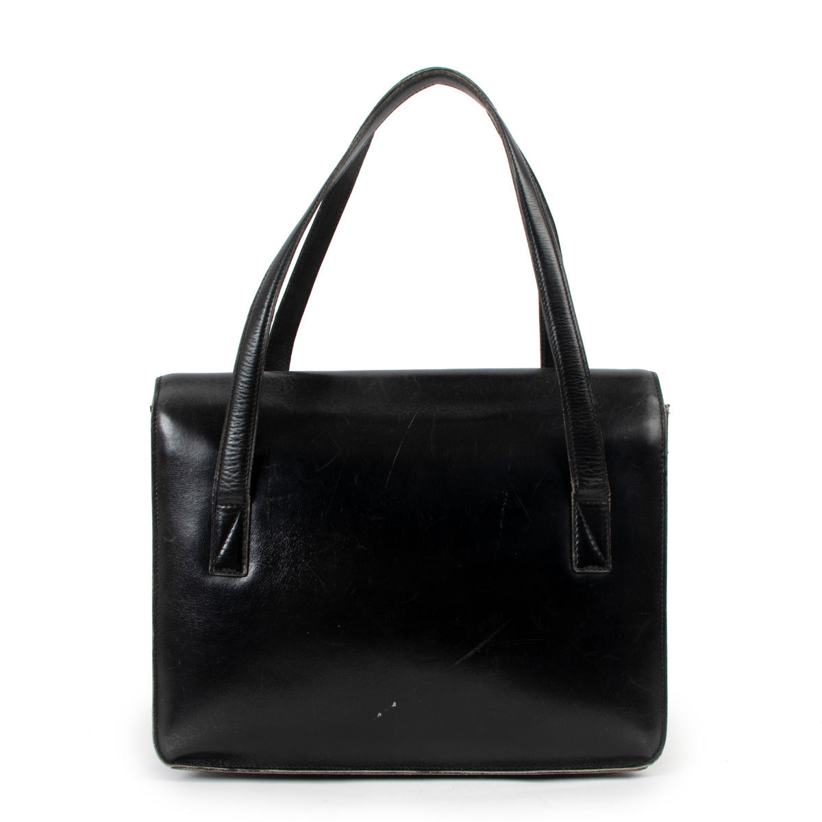 Delvaux Black Box Calf Vintage Handbag