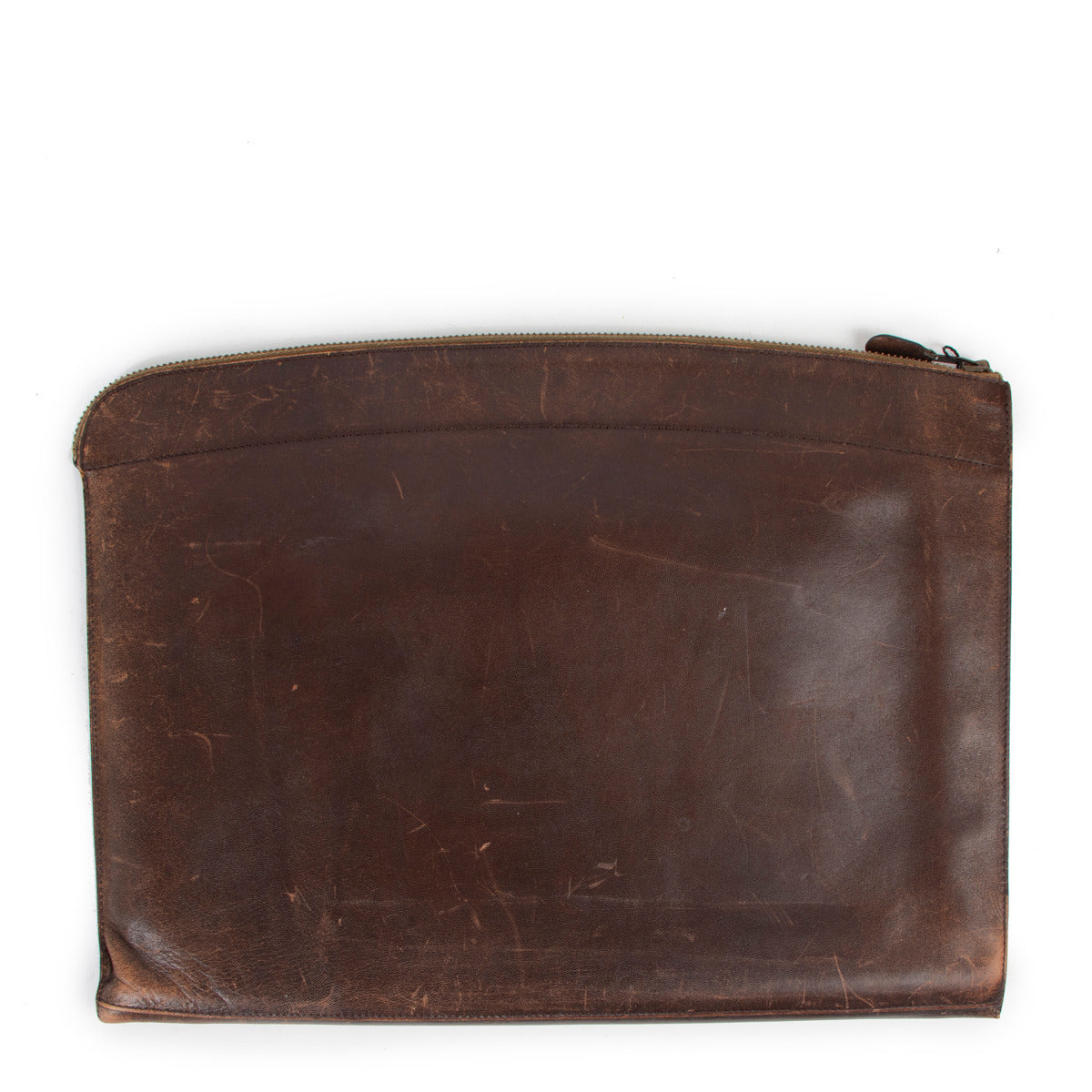Delvaux Bruin Leren Laptophoes