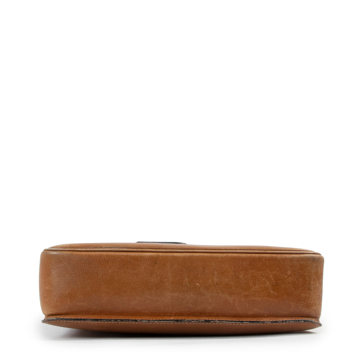 Delvaux Cognac Grained Leather Crossbody