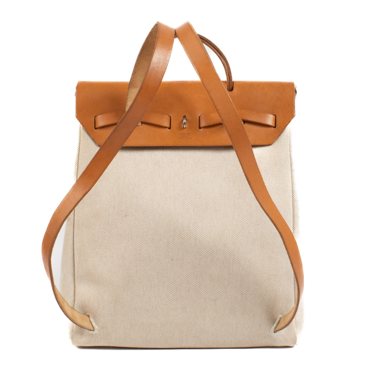 buy 100% authentic pre loved Hermès Beige Canvas Herbag Backpack PHW on Labellov.com