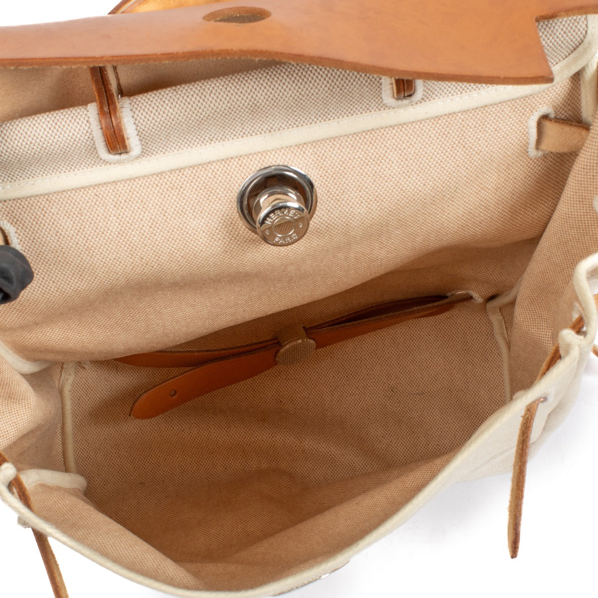 buy 100% authentic pre loved Hermès Beige Canvas Herbag Backpack PHW on Labellov.com