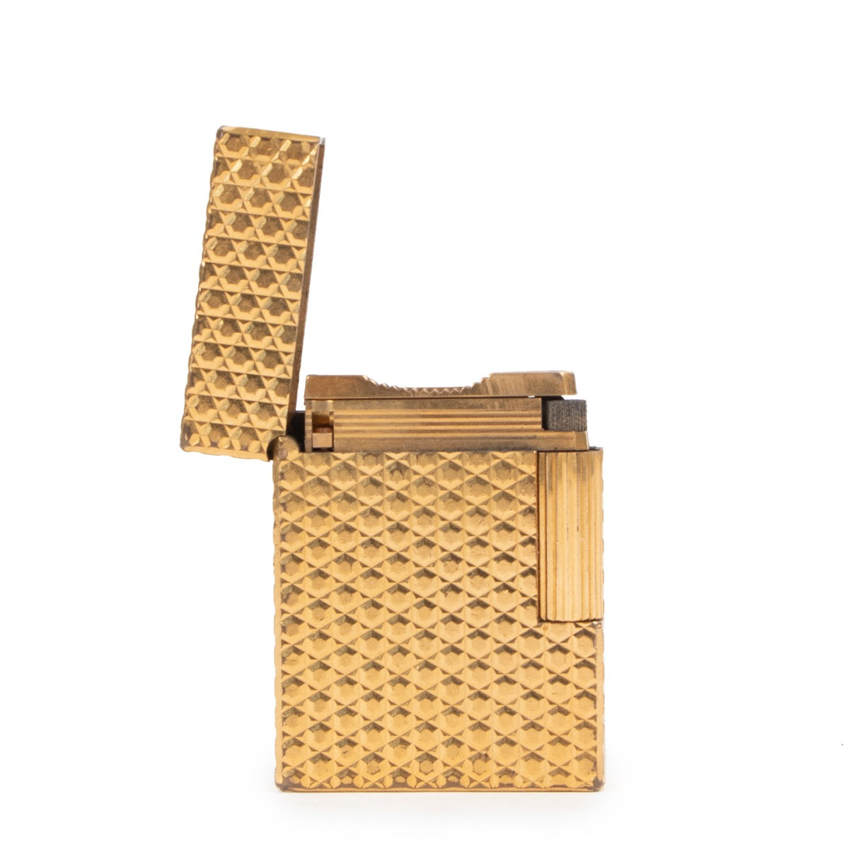 Shop safe online at Labellov in Antwerp this 100% authentic second hand S.T. Dupont Gold Vintage Lighter