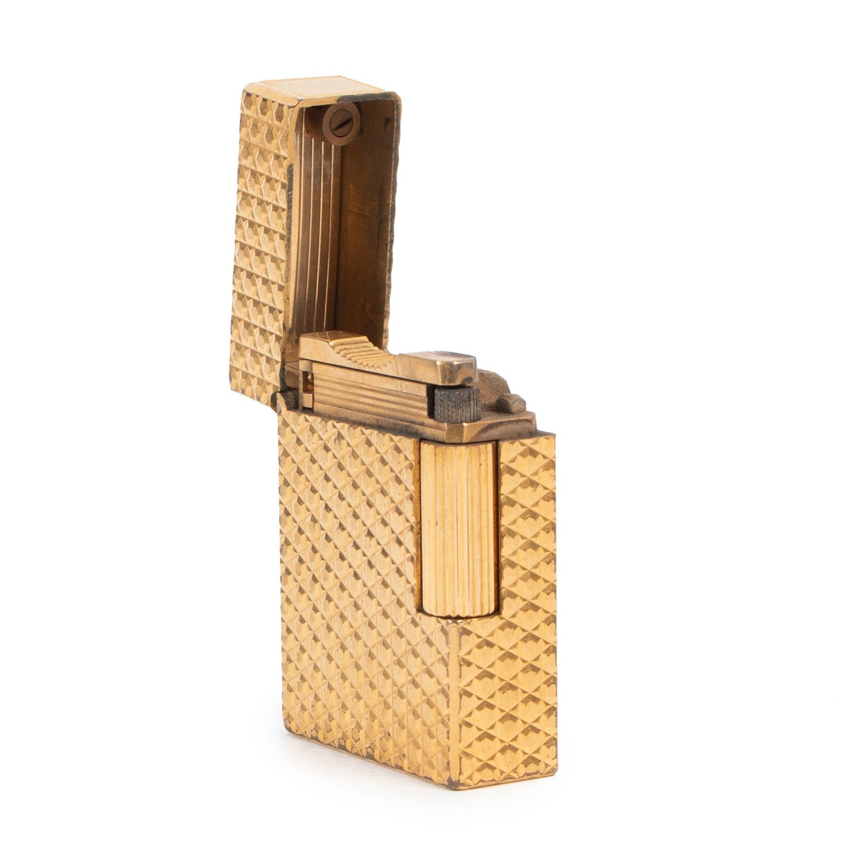 Shop safe online at Labellov in Antwerp this 100% authentic second hand S.T. Dupont Gold Vintage Lighter