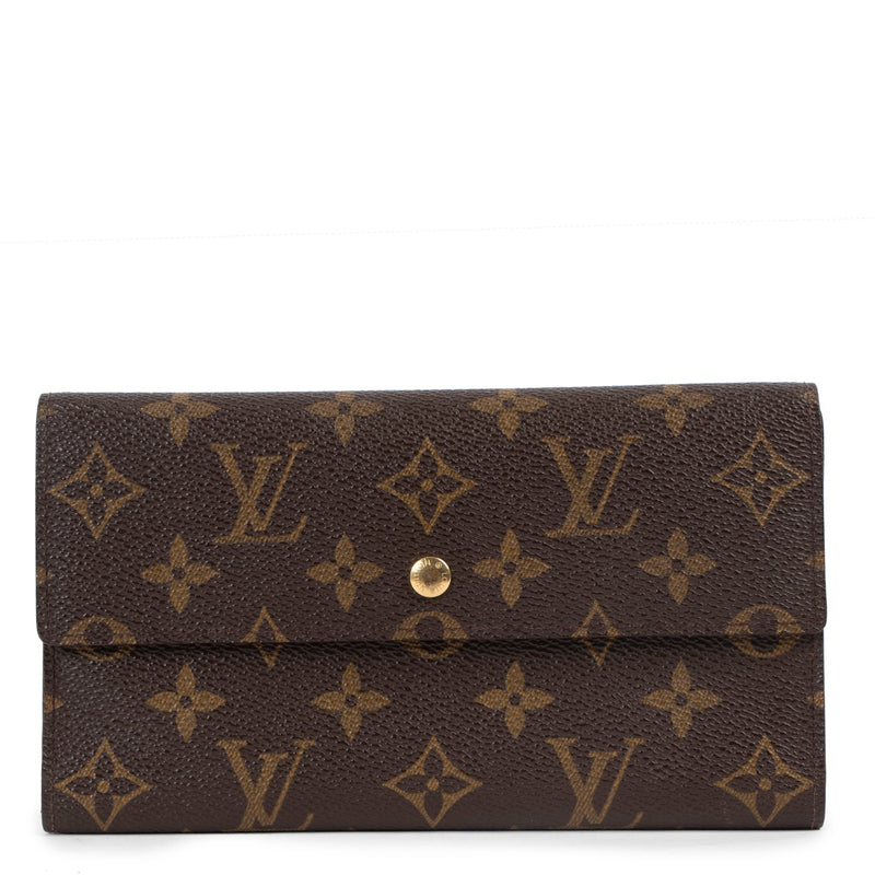 Shop safe online at Labellov in Antwerp this 100% authentic second hand Louis Vuitton Monogram Long Sarah Wallet