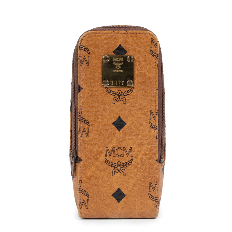 MCM Cognac Visetos Vintage Case Pouch