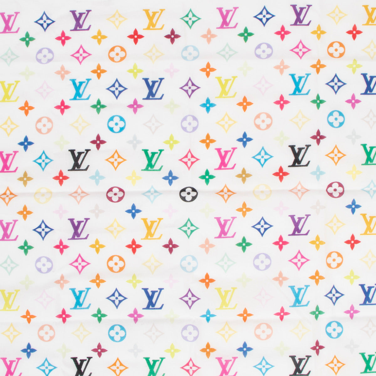 Louis Vuitton Takashi Murakami Monogram Multicolore Cotton Scarf for the best price at Labellov secondhand luxury for the best price