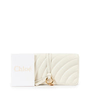 Chloé White Alphabet Quilted Leather Wallet