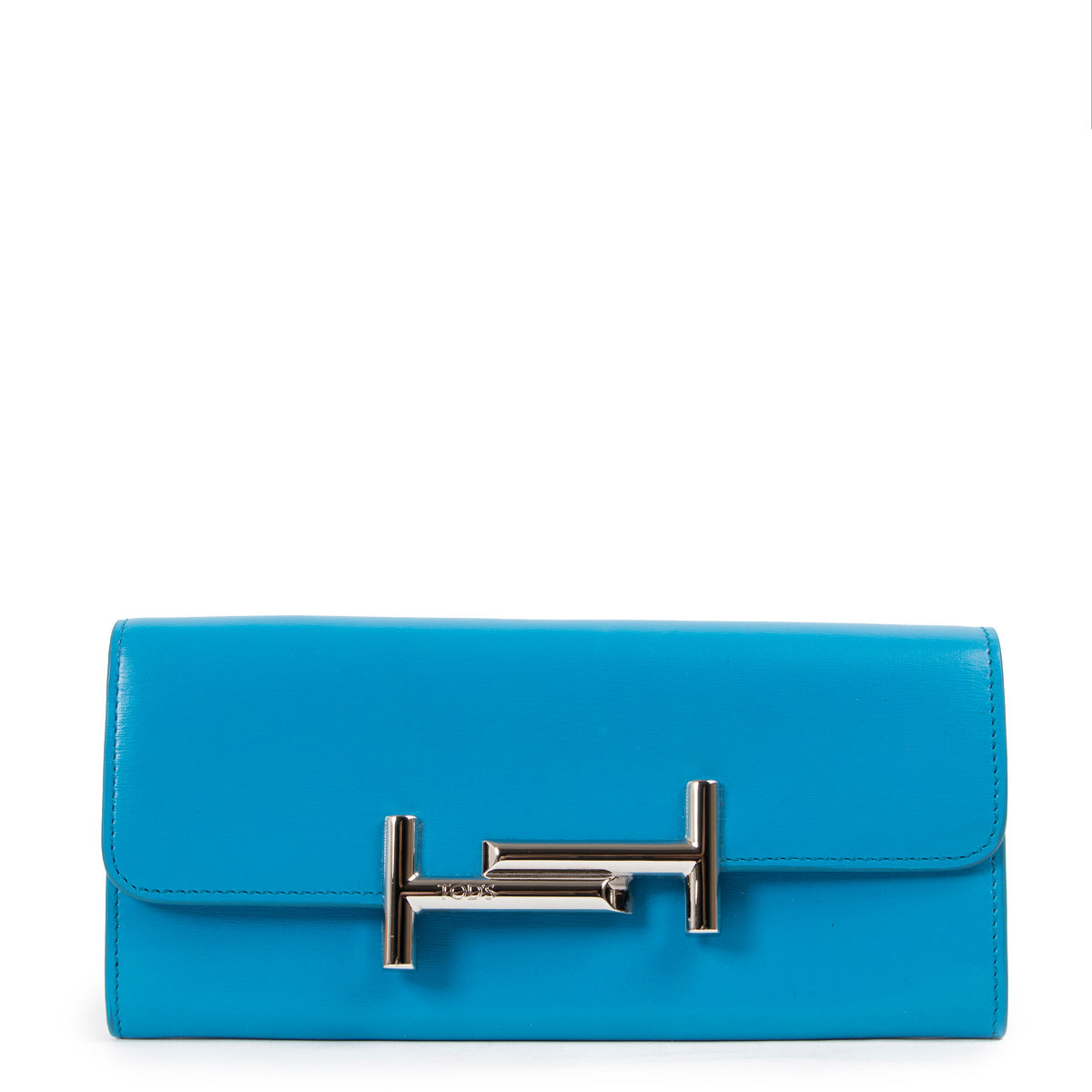 Tod's Blue Double T Leather Wallet