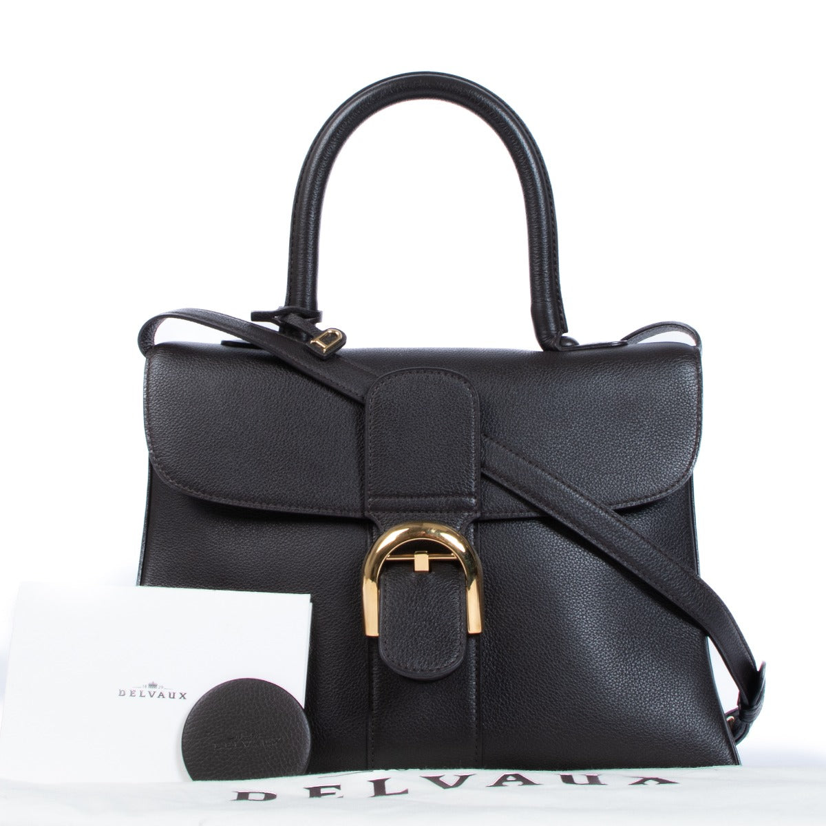 shop safe online Delvaux Brillant MM Brown. koop veilig online tegen de beste prijs.