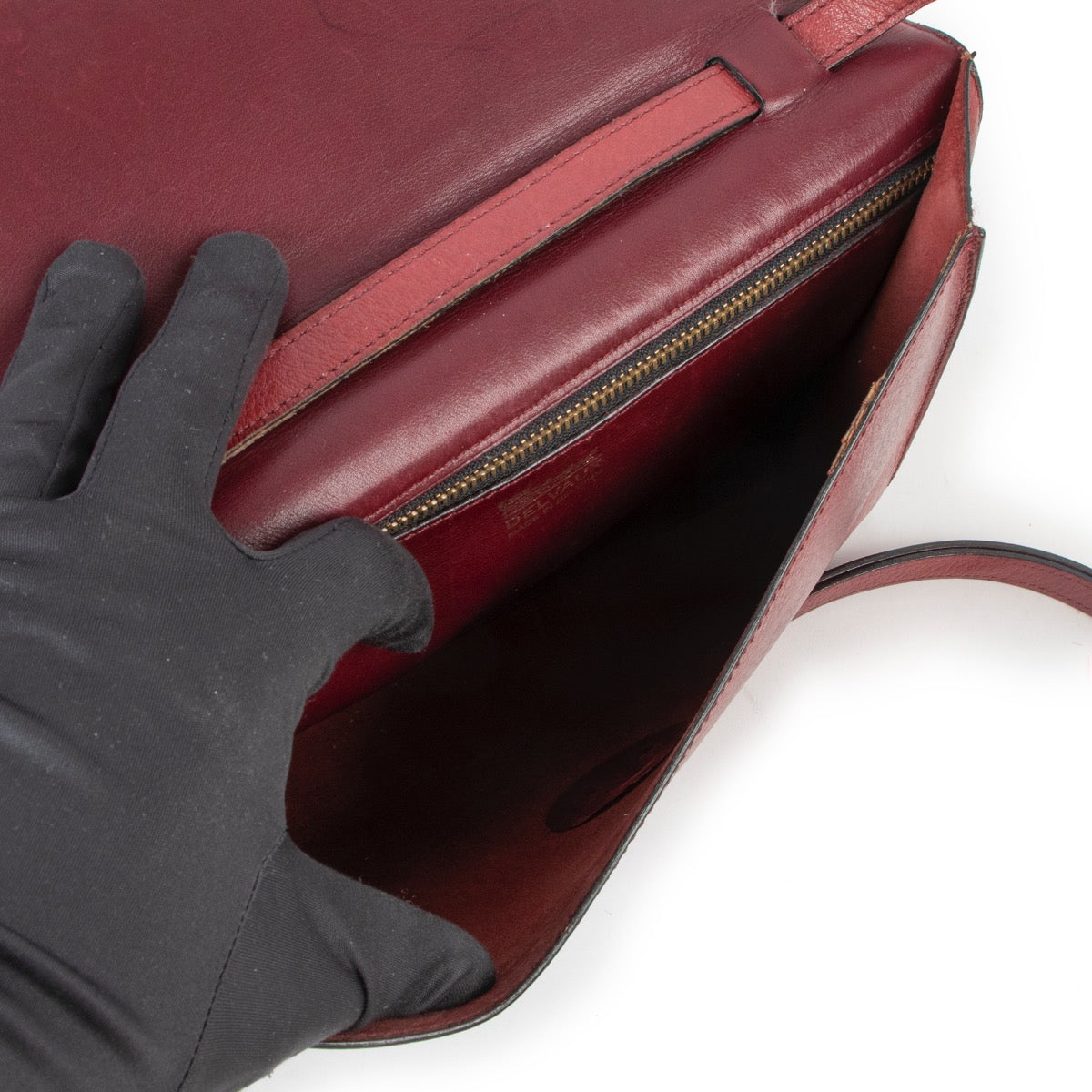 Shop now for your pre-loved, 100% authentic Delvaux Burgundy Leather Crossbody at Labellov.