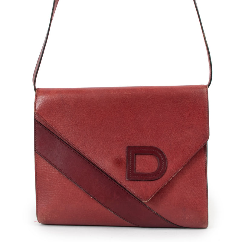 Shop now for your pre-loved, 100% authentic Delvaux Burgundy Leather Crossbody at Labellov.