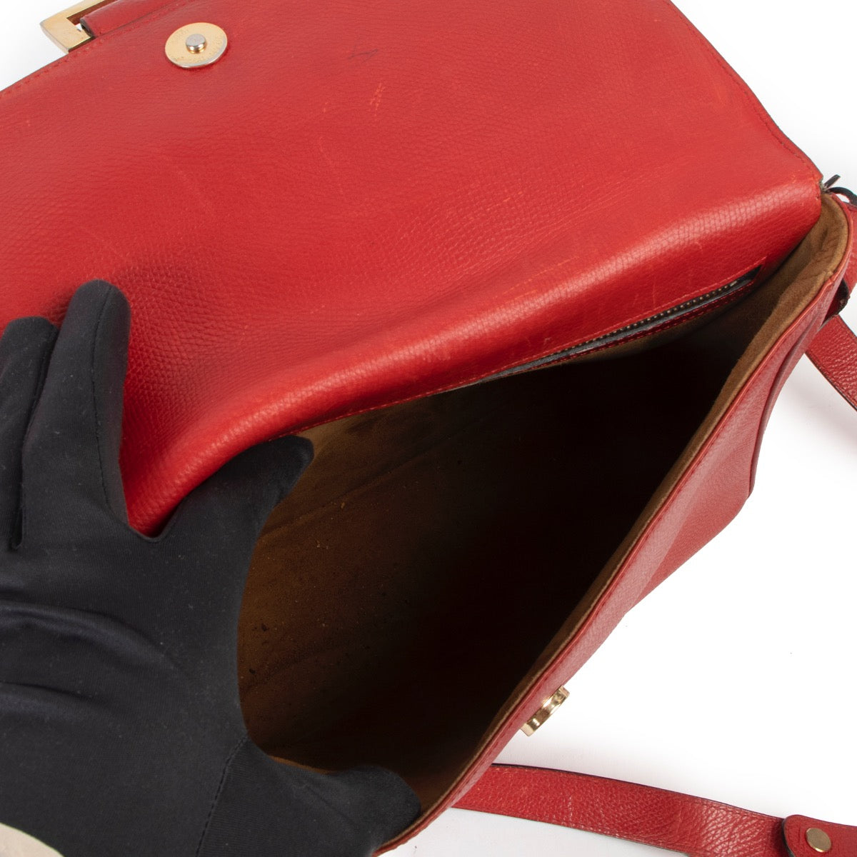 Shop now for your pre-loved, 100% authentic Delvaux Red Poirier Jumping Leather Crossbody Bag at Labellov.