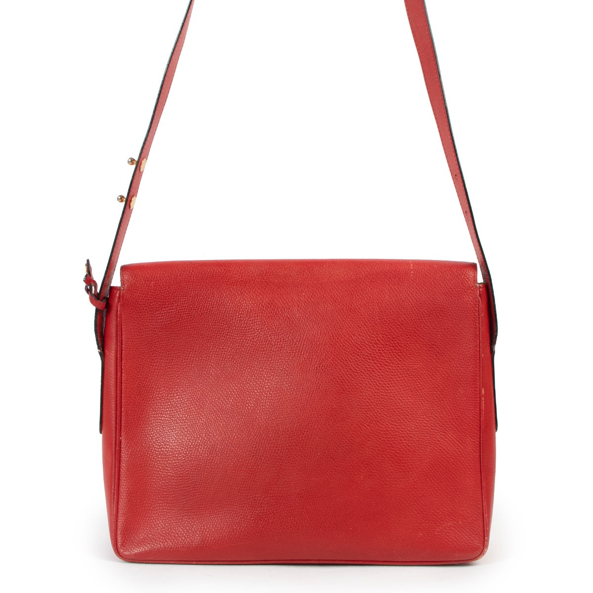 Shop now for your pre-loved, 100% authentic Delvaux Red Poirier Jumping Leather Crossbody Bag at Labellov.