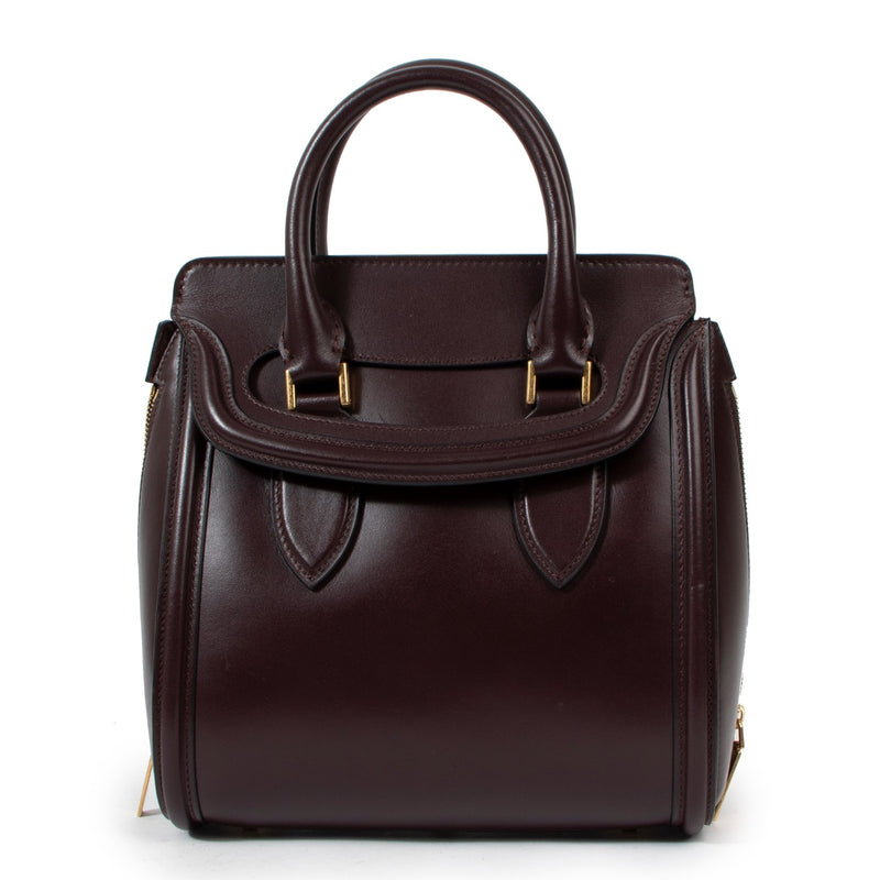 Alexander McQueen Burgundy Small Heroine Handbag