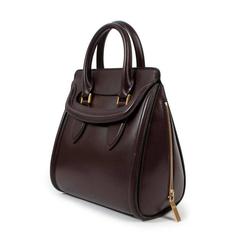 Alexander McQueen Burgundy Small Heroine Handbag