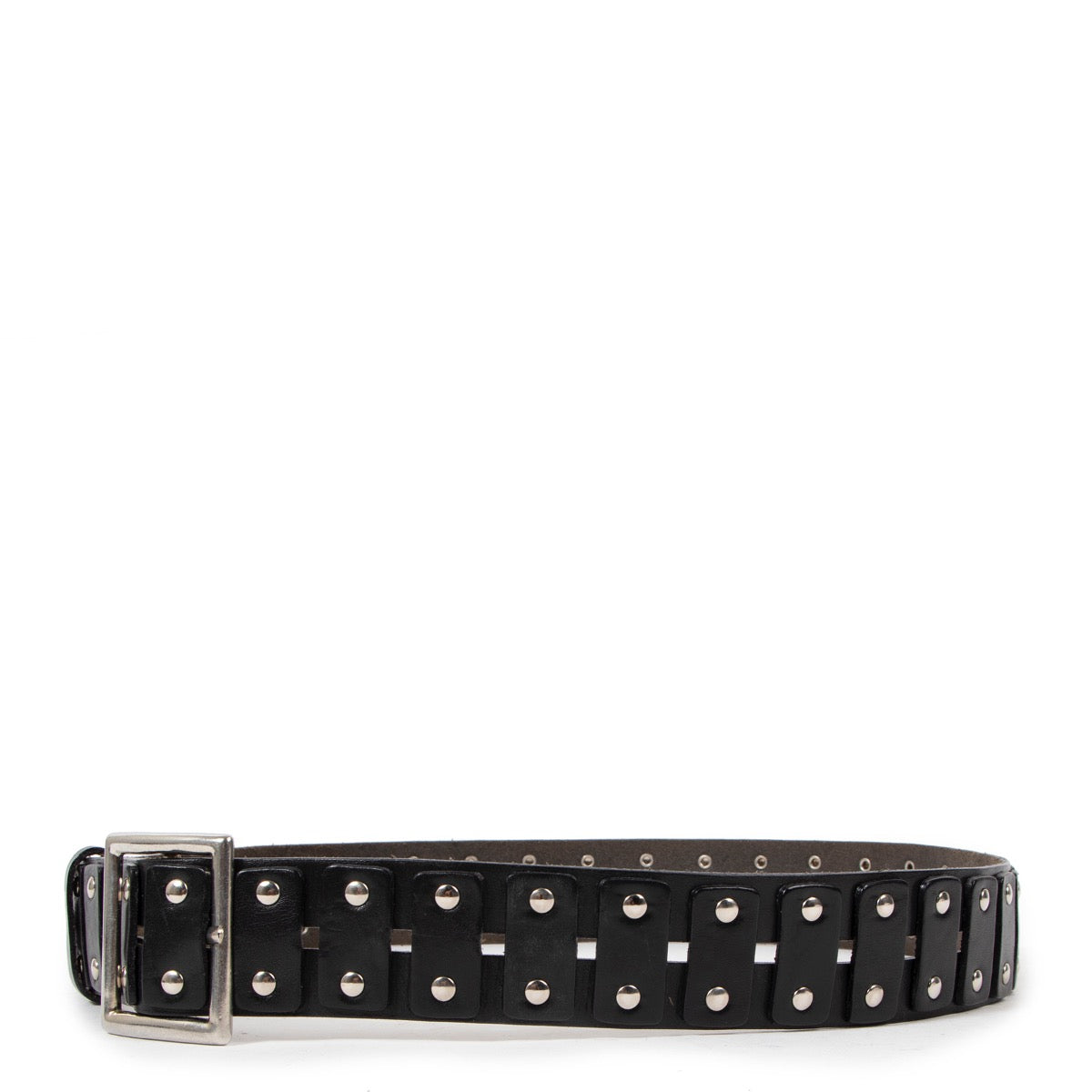 Shop safe online at Labellov in Antwerp this 100% authentic second hand Ann Demeulemeester Black Leather Studs Belt - size L