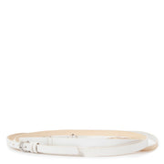 Shop safe online at Labellov in Antwerp this 100% authentic second hand Ann Meulemeester White Leather Bobbie Multiple Tour Belt