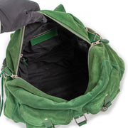 Shop safe online at Labellov in Antwerp this 100% authentic second hand Balenciaga Green Suede Shoulder Bag
