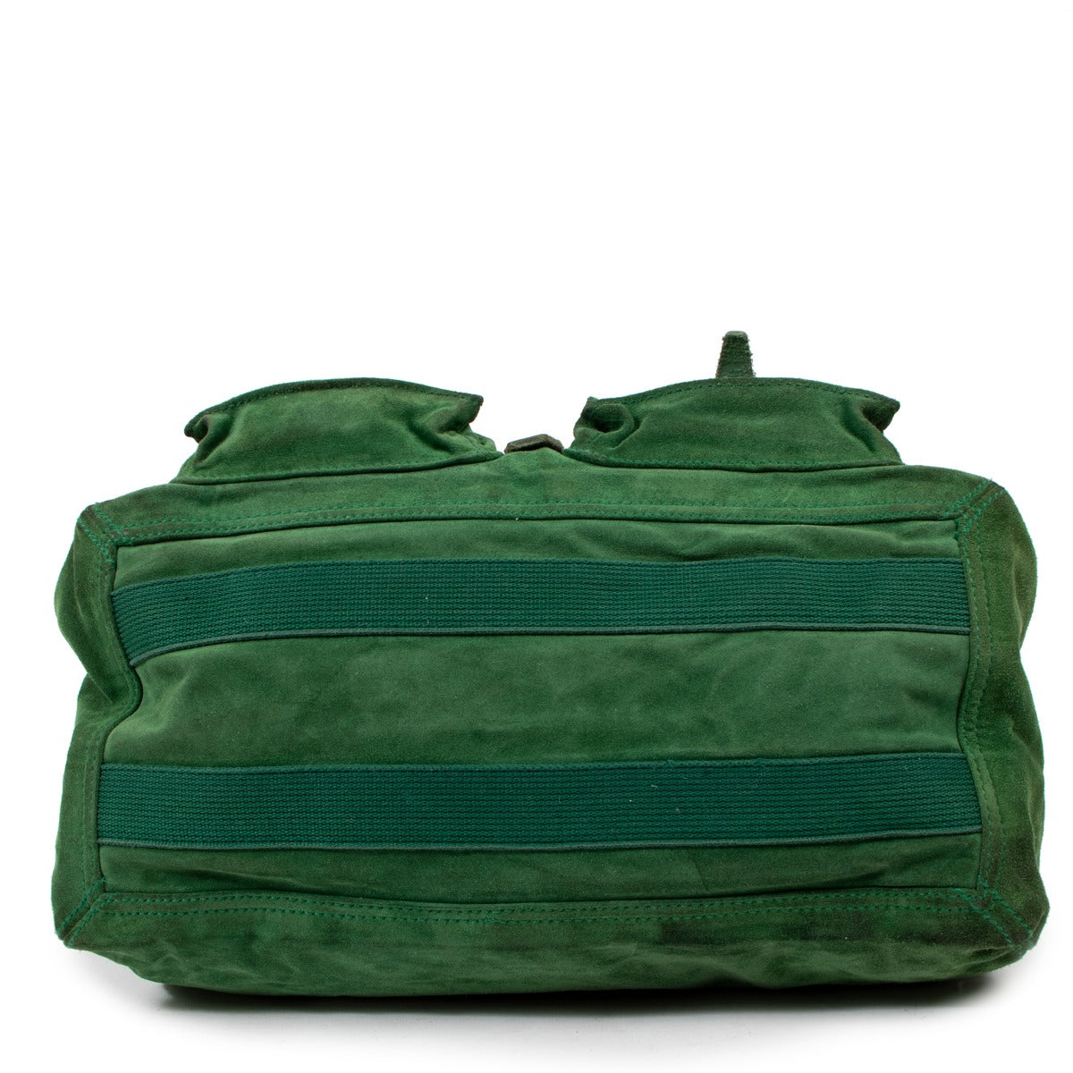 Shop safe online at Labellov in Antwerp this 100% authentic second hand Balenciaga Green Suede Shoulder Bag